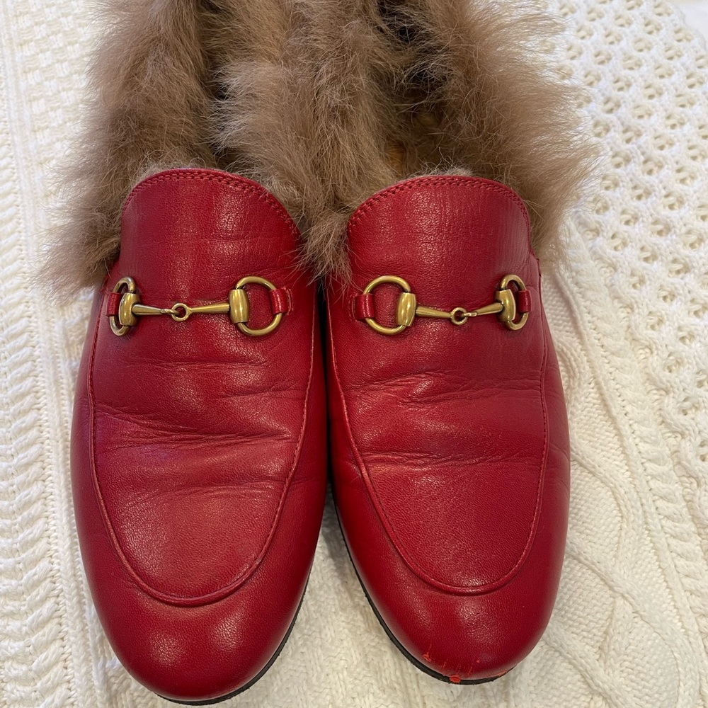 Gucci Fur Mules